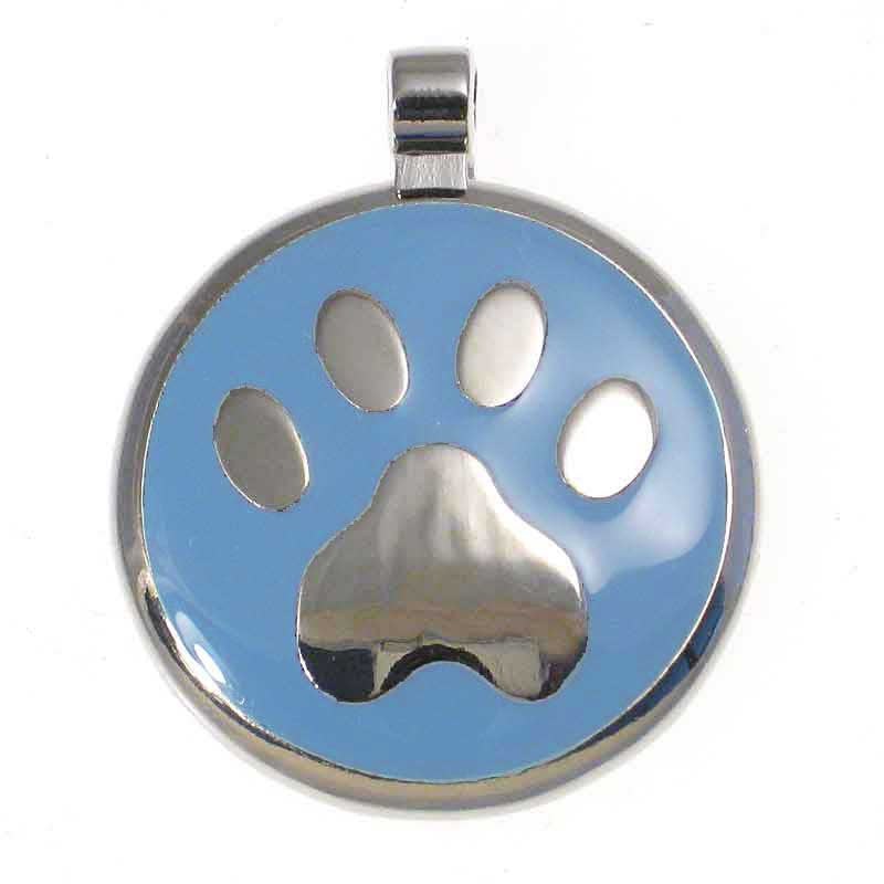 LuckyPet paw jewelry pet ID tag in sky blue