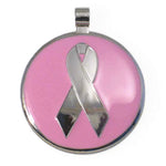 LuckyPet Awareness Ribbon Jewelry Tag in pink