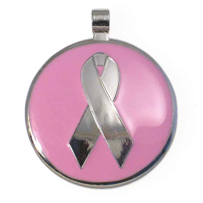 LuckyPet Awareness Ribbon Jewelry Tag in pink
