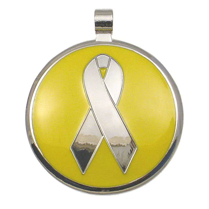 LuckyPet Awareness Ribbon Jewelry Tag in yellow