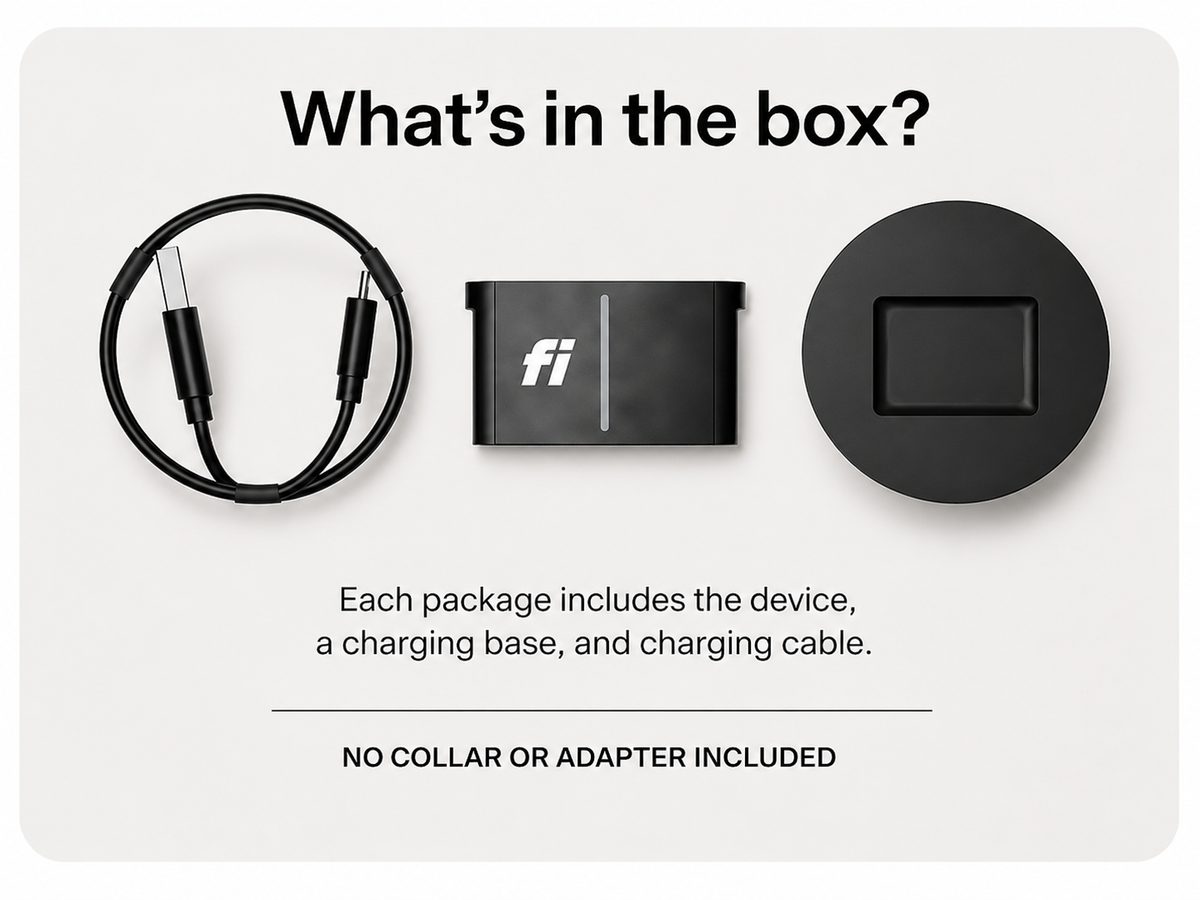 Fi Series 3+ tracker package contents