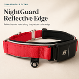 NightGuard reflective trim along the collar edges