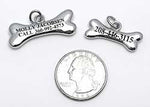 Bone Charm Tag size comparison