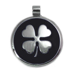 LuckyPet clover jewelry pet ID tag in black