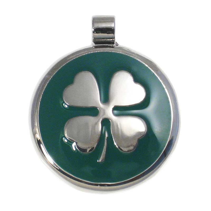 LuckyPet clover jewelry pet ID tag in green
