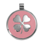 LuckyPet clover jewelry pet ID tag in pink