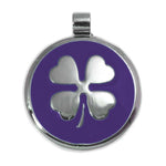 LuckyPet clover jewelry pet ID tag in purple