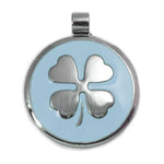 LuckyPet clover jewelry pet ID tag in sky blue