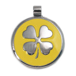 LuckyPet clover jewelry pet ID tag in yellow