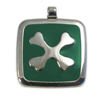LuckyPet crossed-bones jewelry pet ID tag in green