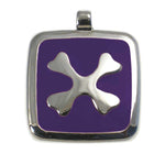 LuckyPet crossed-bones jewelry pet ID tag in purple