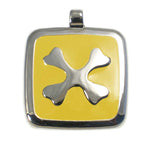 LuckyPet crossed-bones jewelry pet ID tag in yellow