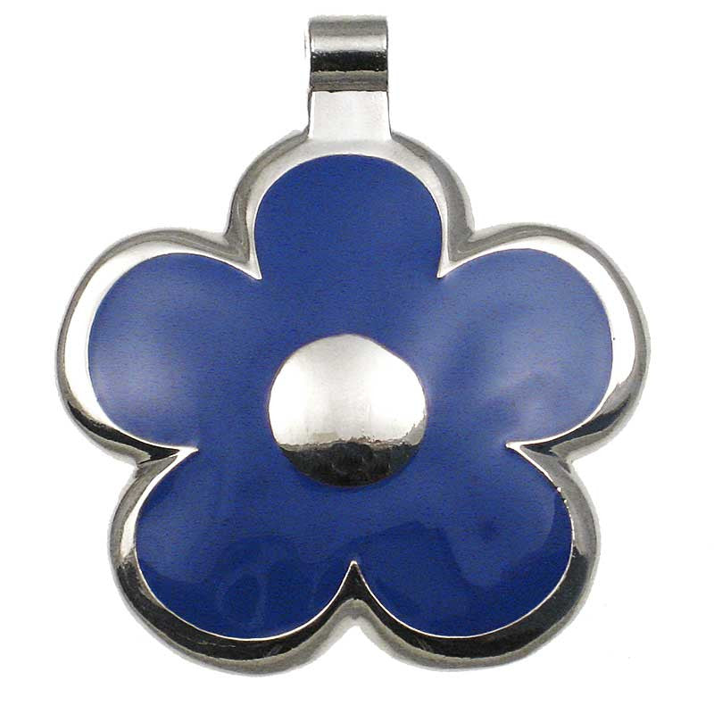 LuckyPet flower jewelry pet ID tag in blue
