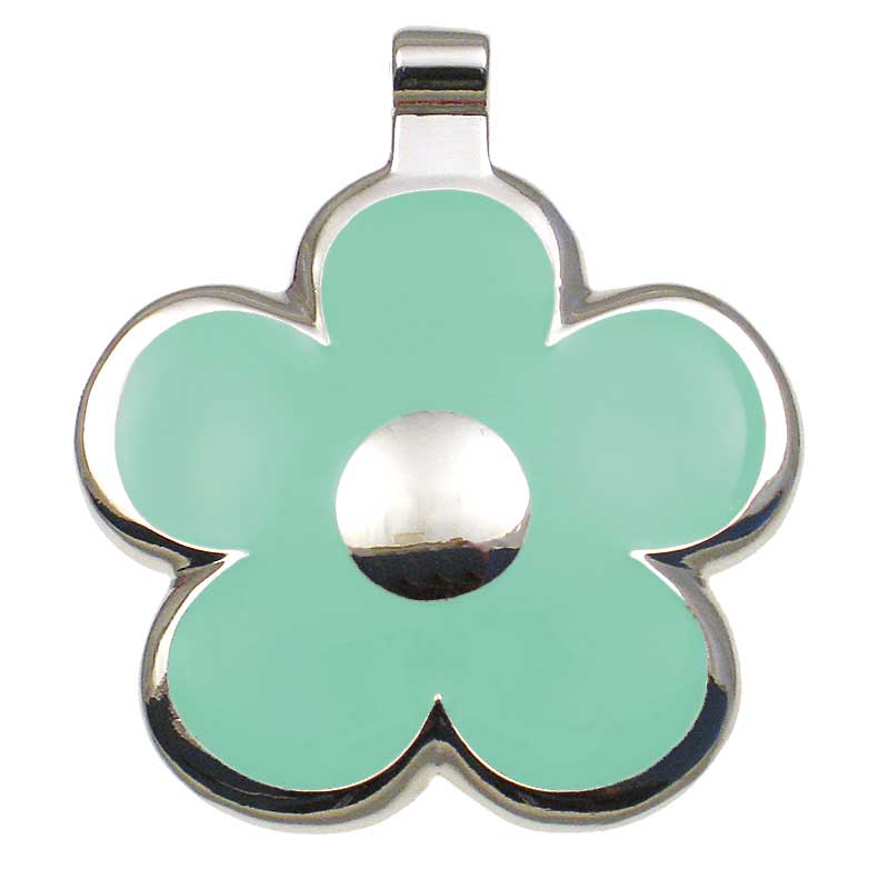 LuckyPet flower jewelry pet ID tag in mint