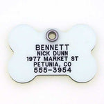 Glow-In-The-Dark Bone pet ID tag