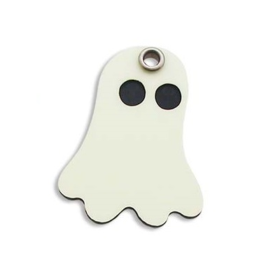 Glow-In-The-Dark Ghost pet ID tag