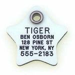 Glow-In-The-Dark Star pet ID tag