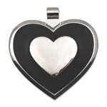 LuckyPet heart-shaped jewelry pet ID tag in black
