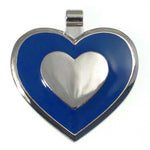 LuckyPet heart-shaped jewelry pet ID tag in blue