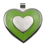 LuckyPet heart-shaped jewelry pet ID tag in lime