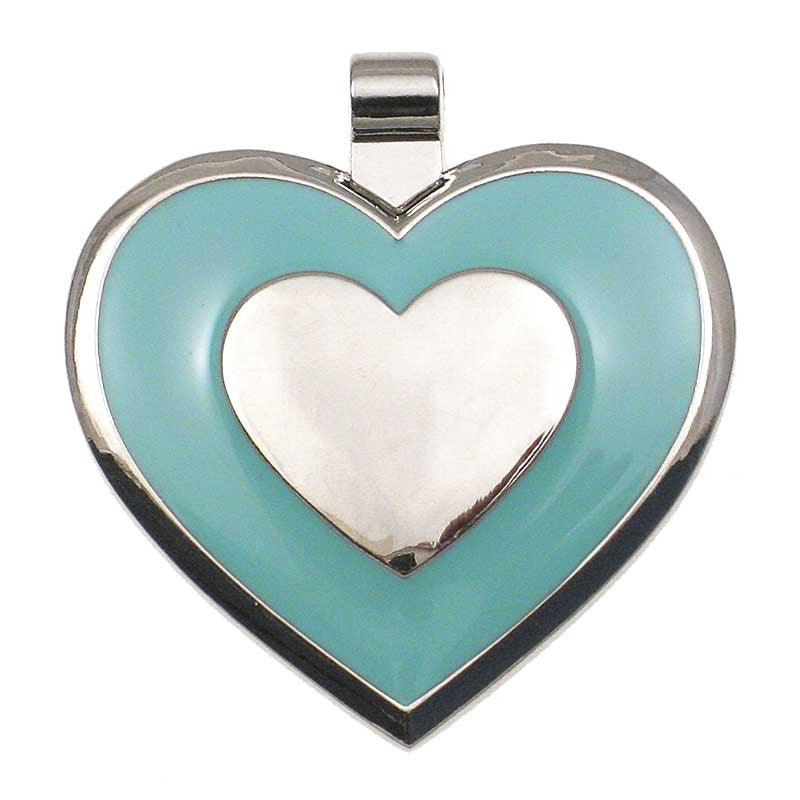 LuckyPet heart-shaped jewelry pet ID tag in mint