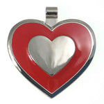 LuckyPet heart-shaped jewelry pet ID tag in red