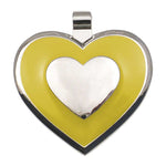 LuckyPet heart-shaped jewelry pet ID tag in yellow