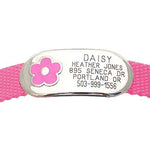 Jewelry Collar Tag - Flower - pink