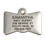 Metal Bow Tie stainless steel pet ID tag