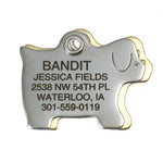 Metal Dog pet ID tag