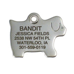 Metal Dog stainless steel pet ID tag