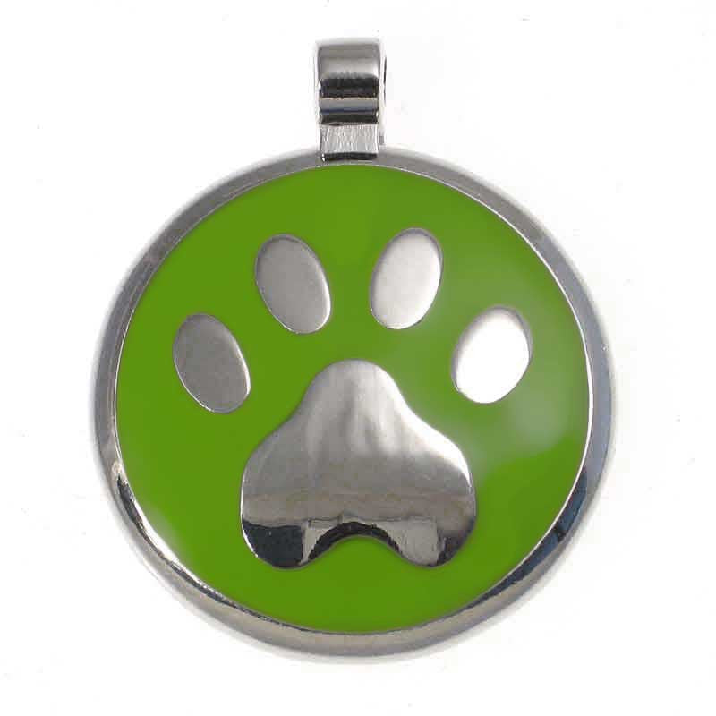 LuckyPet paw jewelry pet ID tag in lime