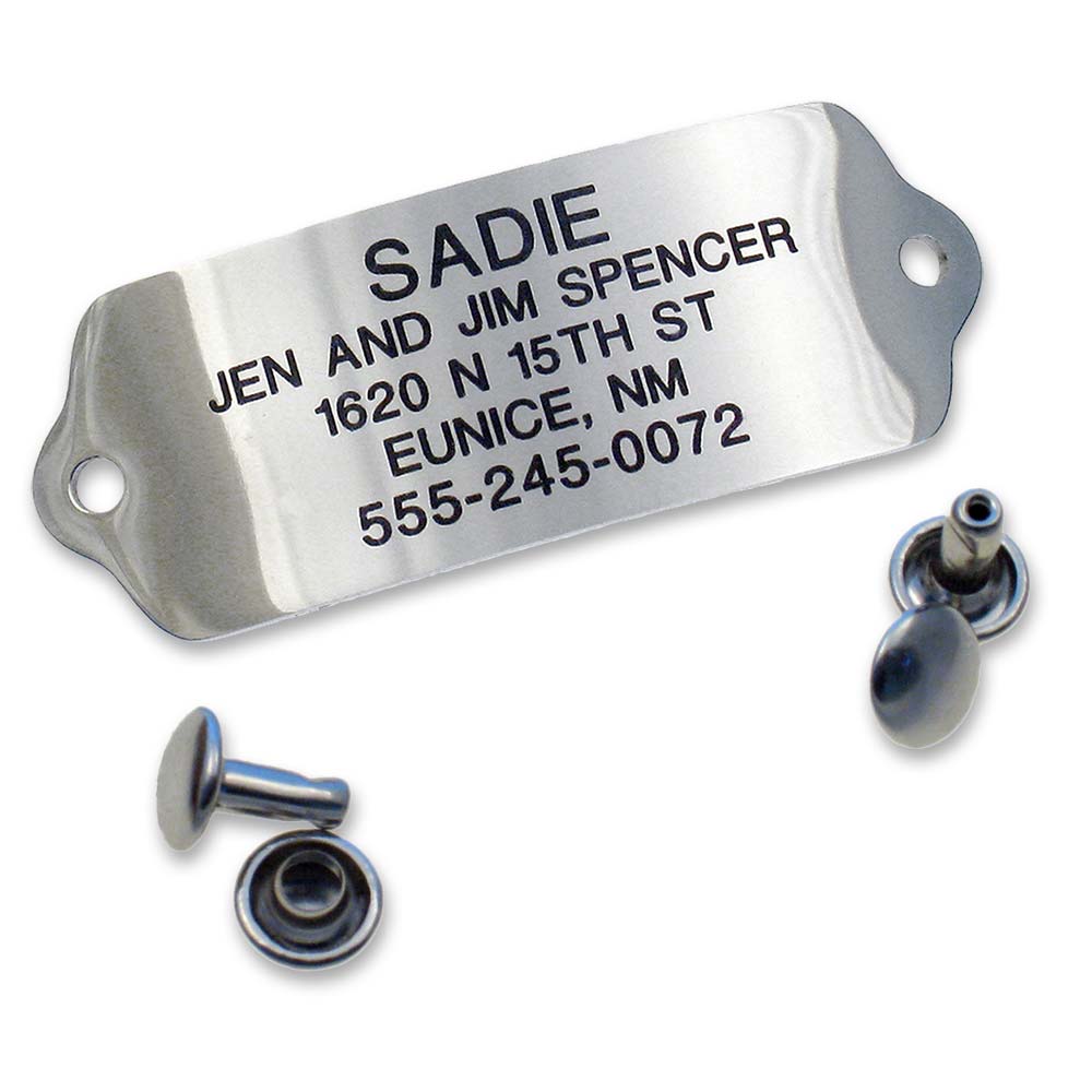 Rivet-On Dog and Cat Tag - stainless steel