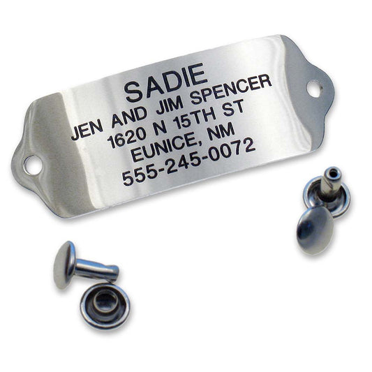 Rivet-On Dog and Cat Tag - stainless steel