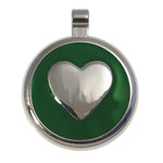 LuckyPet round-heart jewelry pet ID tag in green