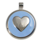 LuckyPet round-heart jewelry pet ID tag in sky blue