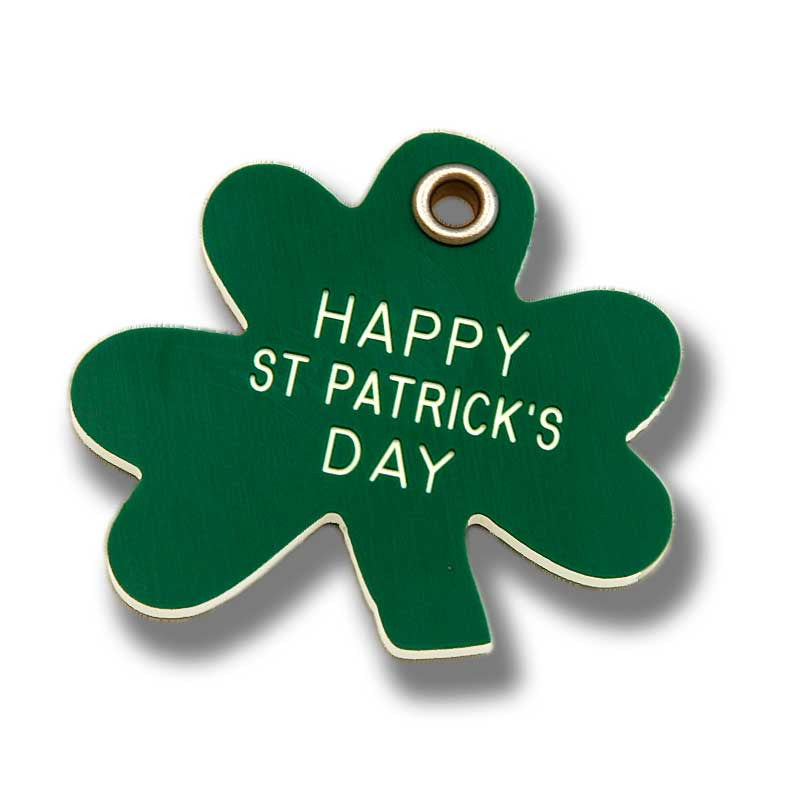 Shamrock pet ID tag