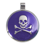 LuckyPet skull jewelry pet ID tag in purple