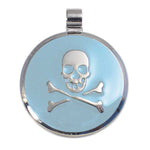 LuckyPet skull jewelry pet ID tag in sky blue