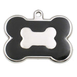 Stainless Bone Shaped Jewelry Tag - black