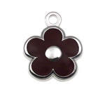 Tiny Flower Shaped Jewelry Tag - black