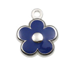 Tiny Flower Shaped Jewelry Tag - blue
