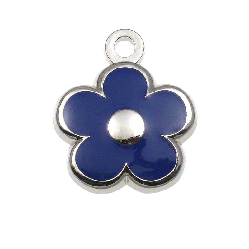 Tiny Flower Shaped Jewelry Tag - blue