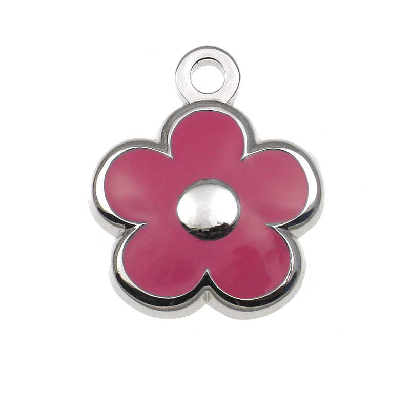 Tiny Flower Shaped Jewelry Tag - pink