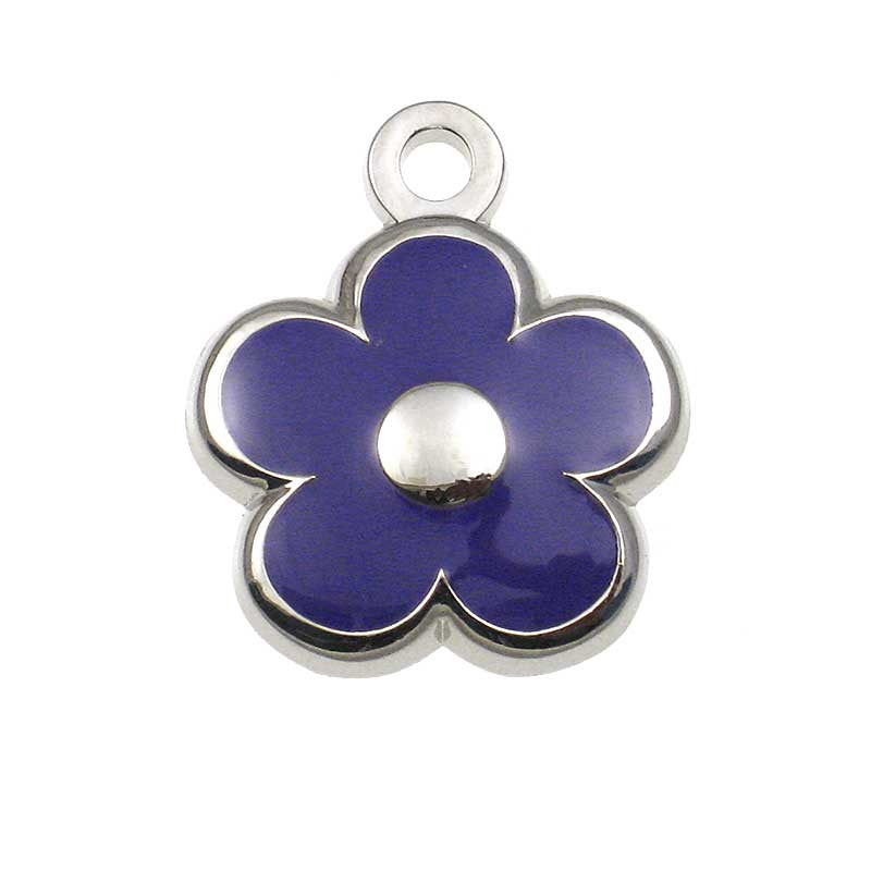 Tiny Flower Shaped Jewelry Tag - purple