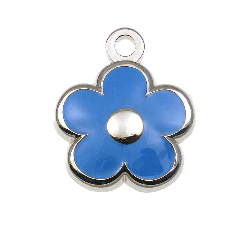 Tiny Flower Shaped Jewelry Tag - sky blue