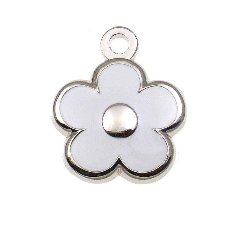 Tiny Flower Shaped Jewelry Tag - white