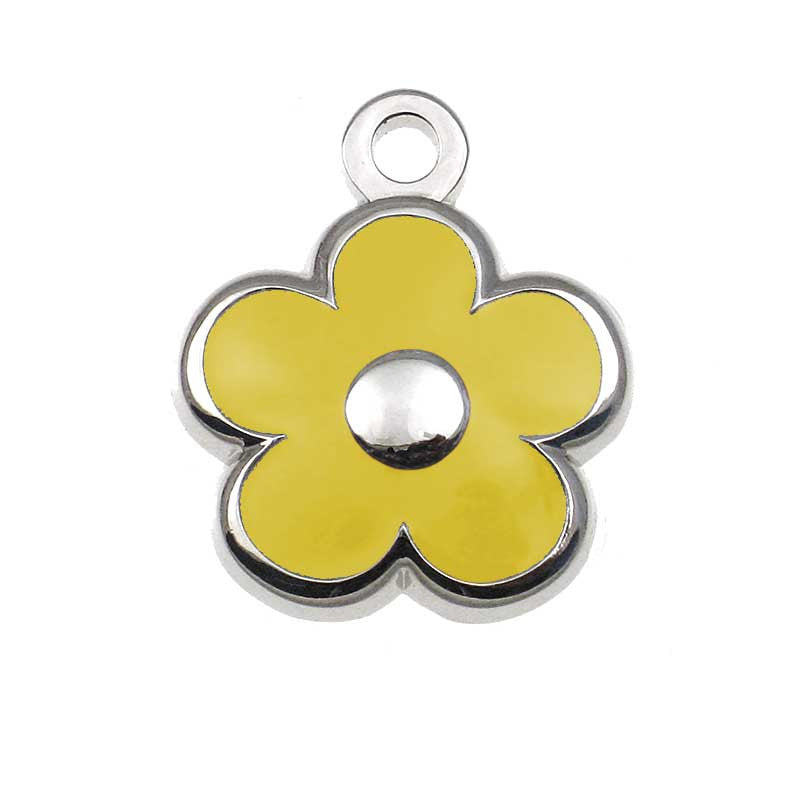 Tiny Flower Shaped Jewelry Tag - yellow