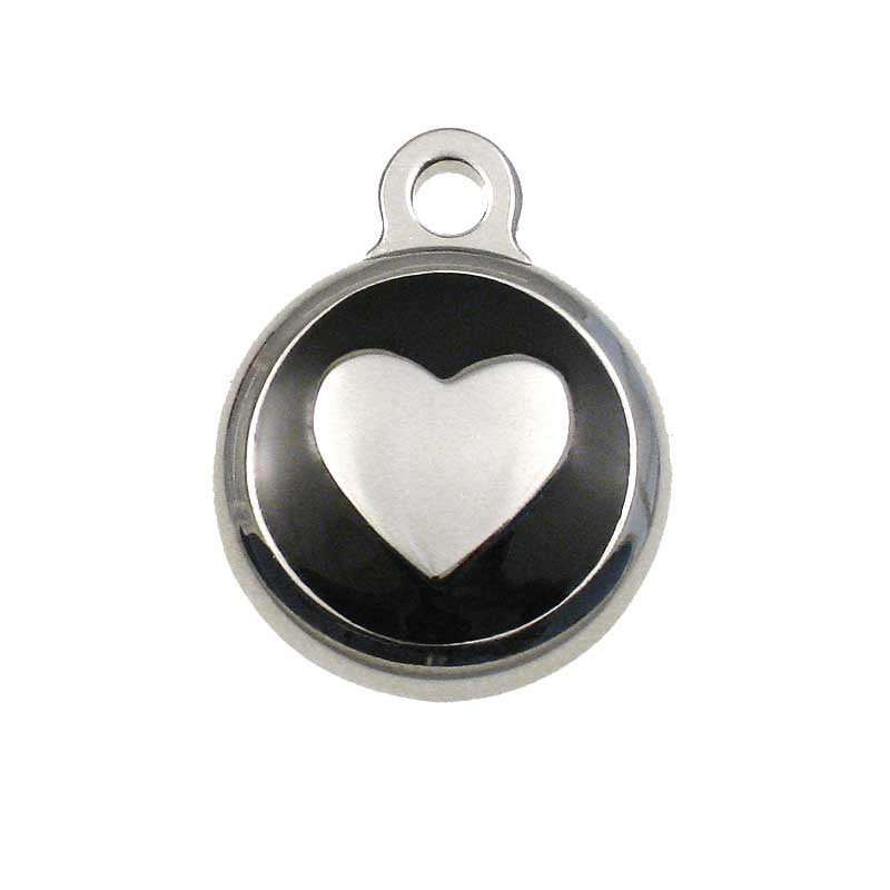 Tiny Heart Jewelry Tag - black