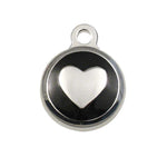 Tiny Heart Jewelry Tag - black